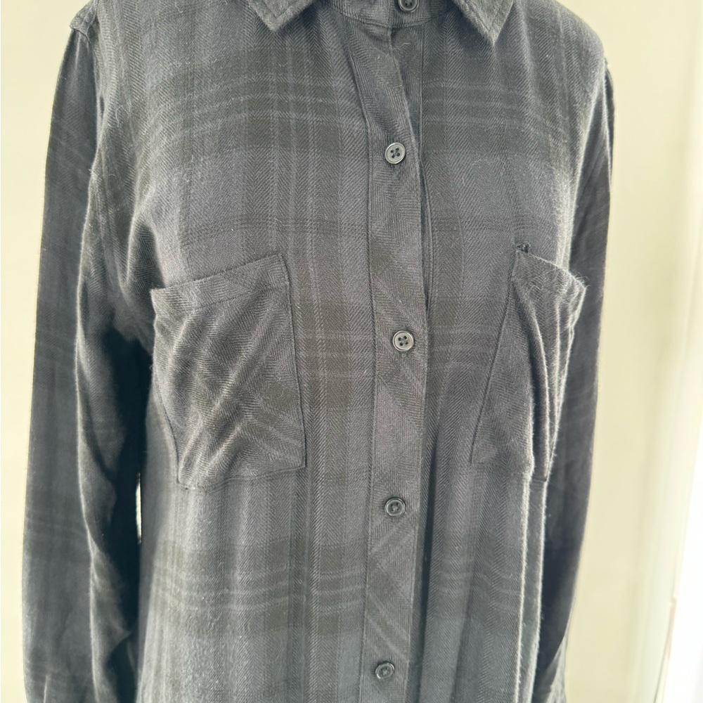 Rails Plaid Fringe Trim Dress Size Large - image 5